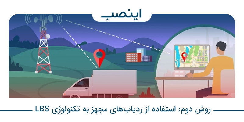 روش دوم: استفاده از ردیاب‌های مجهز به تکنولوژی LBS 