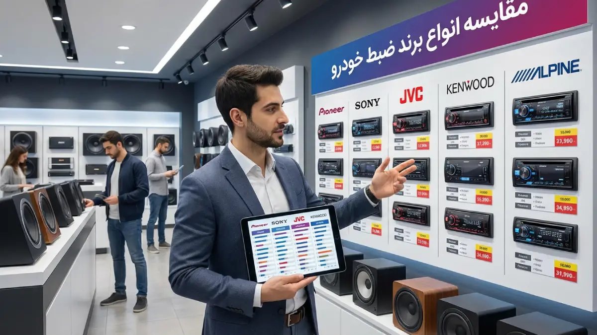 مقایسه انواع برند ضبط خودرو