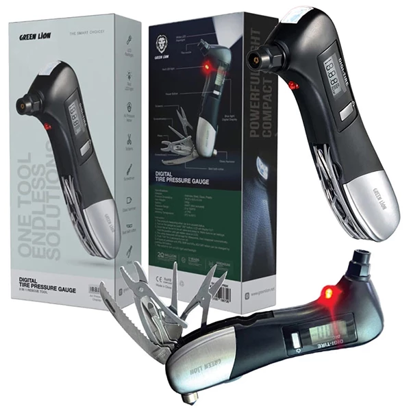 جعبهی دستگاه فشار دیجیتالی لاستیک 9در1 گرین لاین