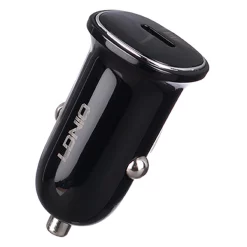 شارژر فندکی 30 وات الدینیو مدل C106 + کابل تبدیل تایپ سی