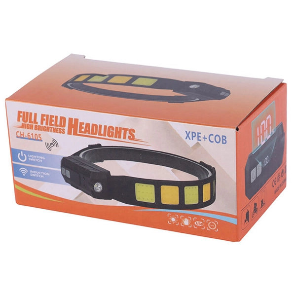 جعبهی چراغ قوه پیشانی هدلایت شارژی مدل H-6105