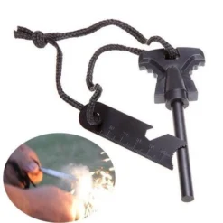 سنگ چخماق مدل E20 با بدنه فلزی و رنگ مشکی.