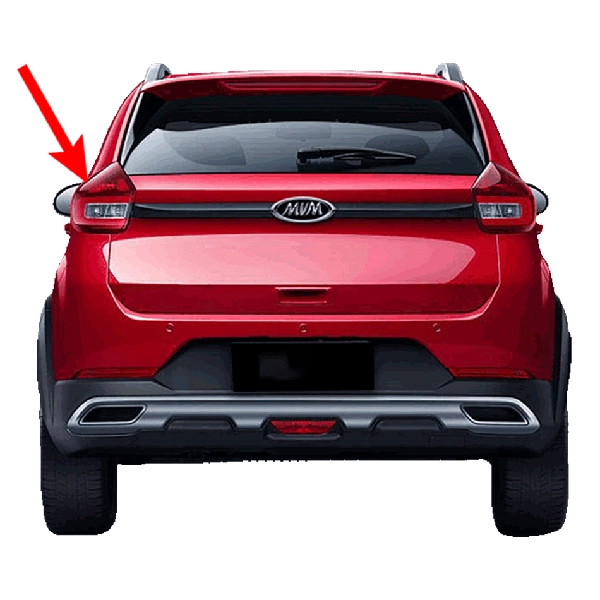 چراغ عقب چپ روی گلگیر خودرو ام وی ام X22 Pro به رنگ قرمز.